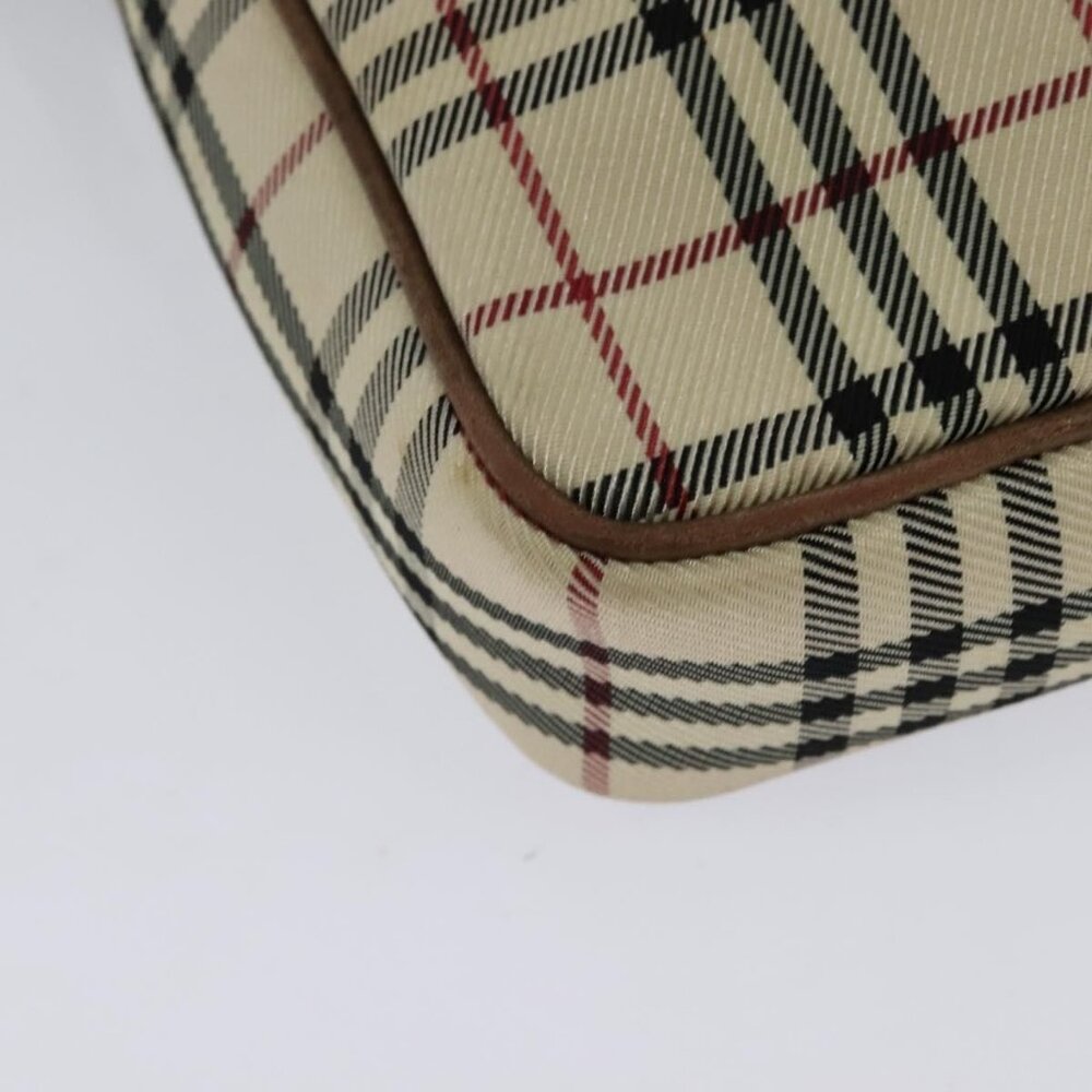 Authentic BURBERRY Nova Check Shoulder Bag Canvas Beige Silver - Picture 8 of 16